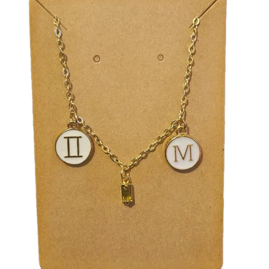Personalized Minimalist Zodiac Charm Bracelet with Initials